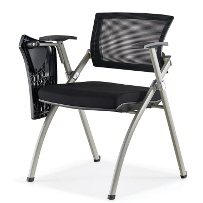 Modern Ergonomic Mesh Office Chair - Rectangular Folding Desk Chair With Optional Writing Tablet For Home Office Lumendat