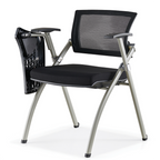 Modern Ergonomic Mesh Office Chair - Rectangular Folding Desk Chair With Optional Writing Tablet For Home Office Lumendat