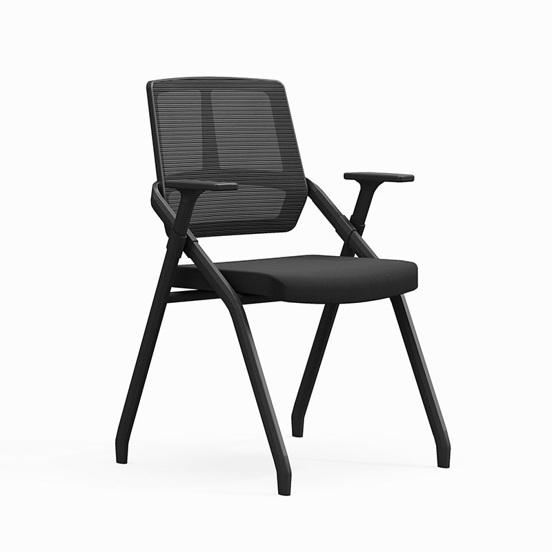 Modern Ergonomic Folding Office Chair - Space-Saving Nesting Training Chair With High-Density Foam & Silent Casters For Home Office Lumendat
