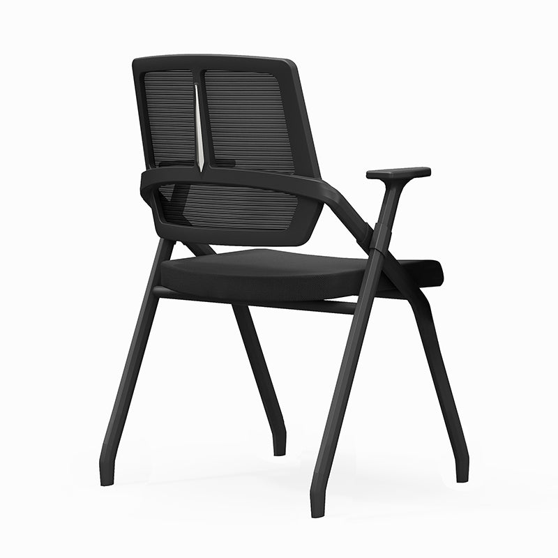 Modern Ergonomic Folding Office Chair - Space-Saving Nesting Training Chair With High-Density Foam & Silent Casters For Home Office Lumendat