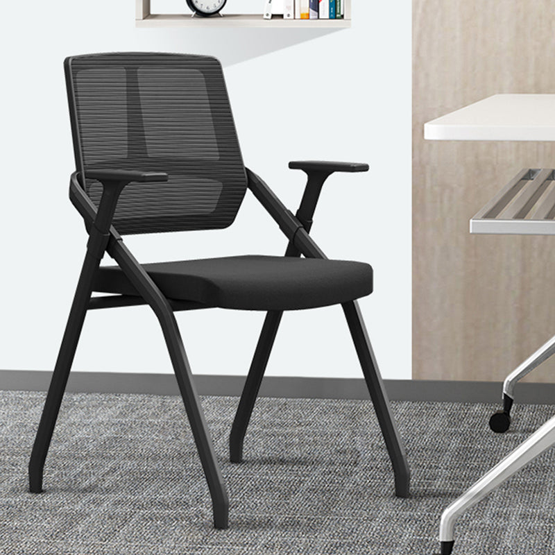 Modern Ergonomic Folding Office Chair - Space-Saving Nesting Training Chair With High-Density Foam & Silent Casters For Home Office Lumendat