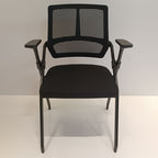 Modern Ergonomic Folding Office Chair - Space-Saving Nesting Training Chair With High-Density Foam & Silent Casters For Home Office Lumendat