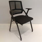 Modern Ergonomic Folding Office Chair - Space-Saving Nesting Training Chair With High-Density Foam & Silent Casters For Home Office Lumendat