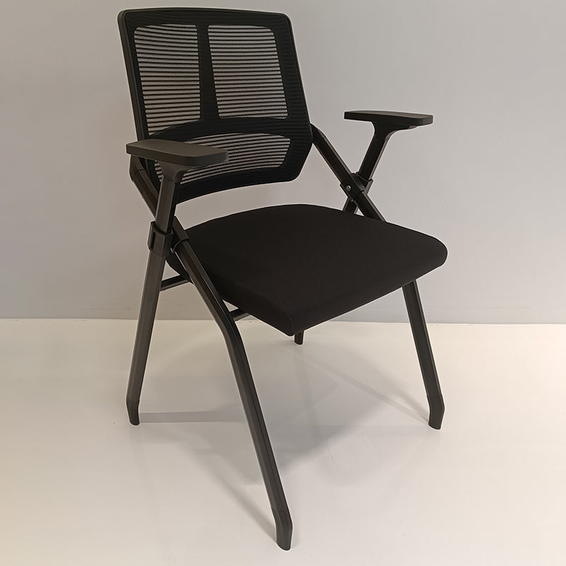 Modern Ergonomic Folding Office Chair - Space-Saving Nesting Training Chair With High-Density Foam & Silent Casters For Home Office Lumendat