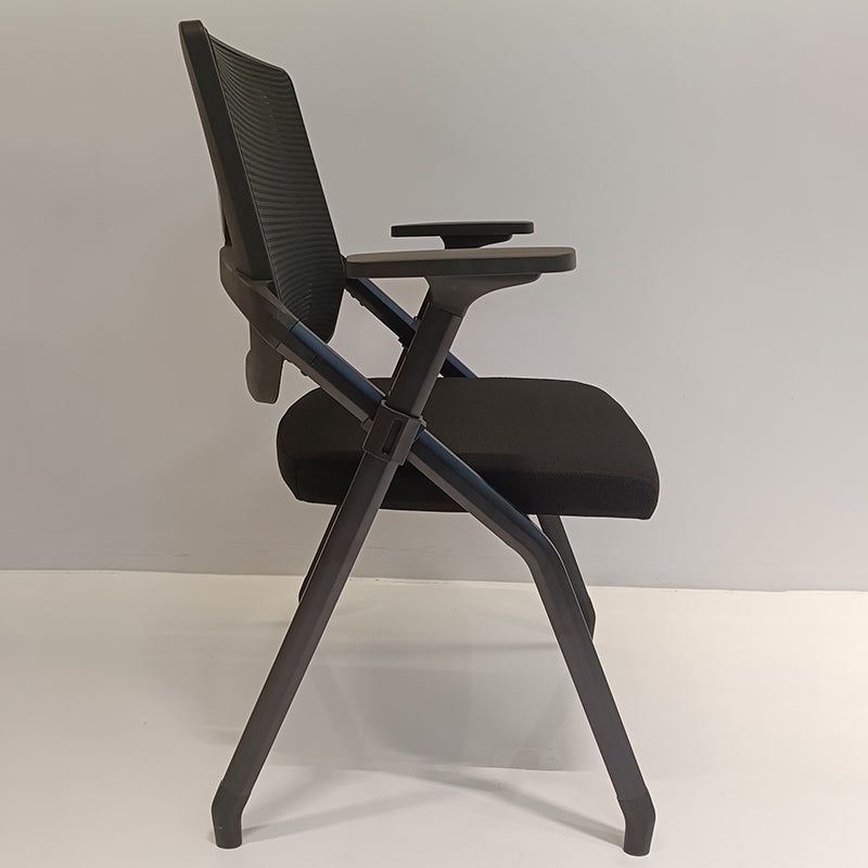 Modern Ergonomic Folding Office Chair - Space-Saving Nesting Training Chair With High-Density Foam & Silent Casters For Home Office Lumendat