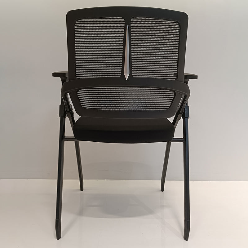 Modern Ergonomic Folding Office Chair - Space-Saving Nesting Training Chair With High-Density Foam & Silent Casters For Home Office Lumendat