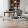 Modern Professional Ergonomic Space-Saving Mesh Office Chair - Rectangle Training Chair With Foldable Writing Tablet For Home Office Lumendat