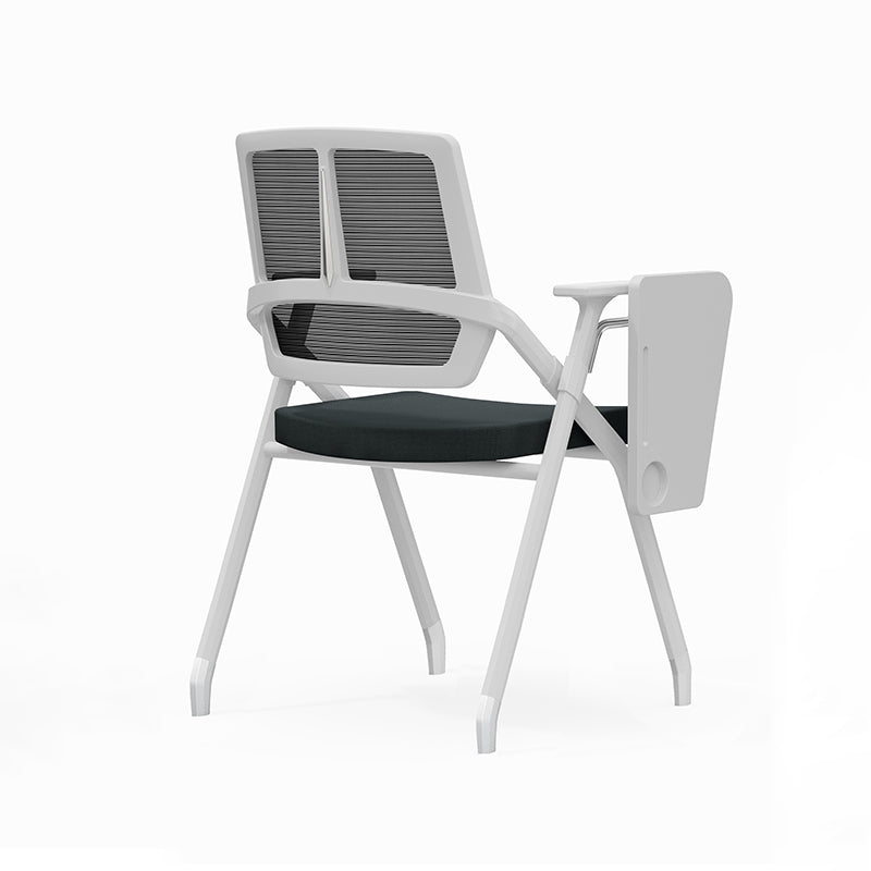 Modern Professional Ergonomic Space-Saving Mesh Office Chair - Rectangle Training Chair With Foldable Writing Tablet For Home Office Lumendat