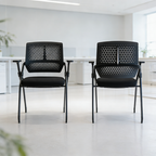 Modern Professional Ergonomic Training Chair - Rectangle Foldable Desk Chair With High-Density Cushion For Home Office Lumendat