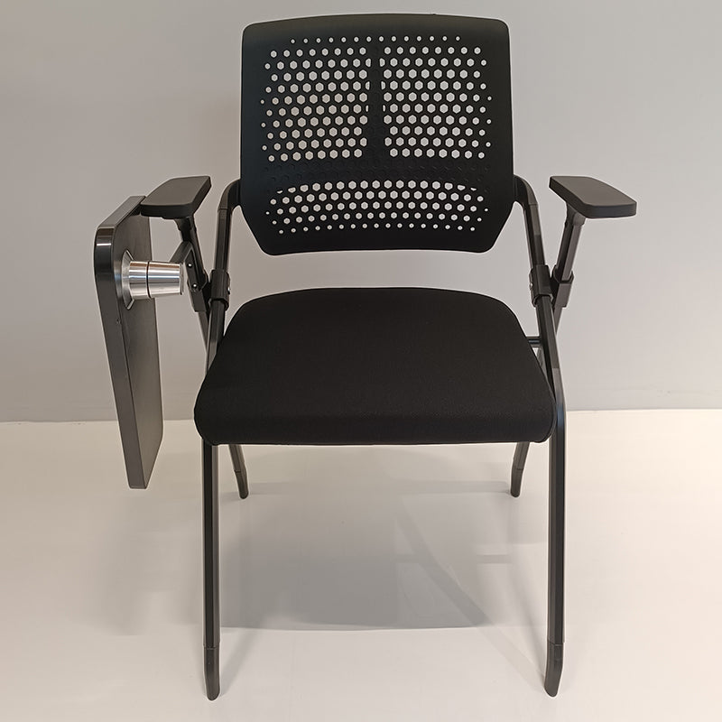 Modern Folding Ergonomic Office Chair - Rectangular Training Chair With 180° Writing Tablet For Home Office Lumendat