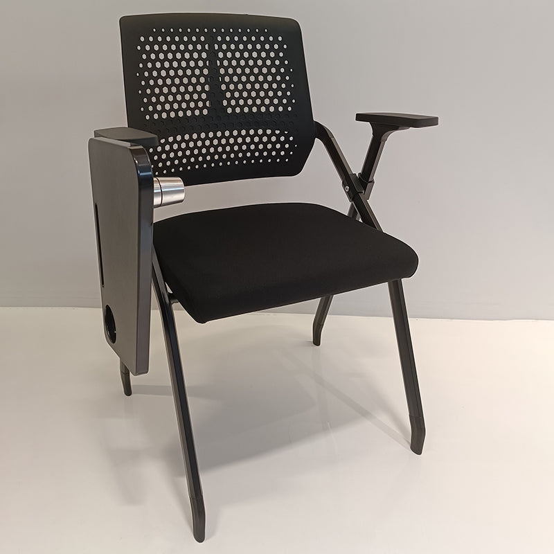 Modern Folding Ergonomic Office Chair - Rectangular Training Chair With 180° Writing Tablet For Home Office Lumendat