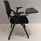 Modern Folding Ergonomic Office Chair - Rectangular Training Chair With 180° Writing Tablet For Home Office Lumendat