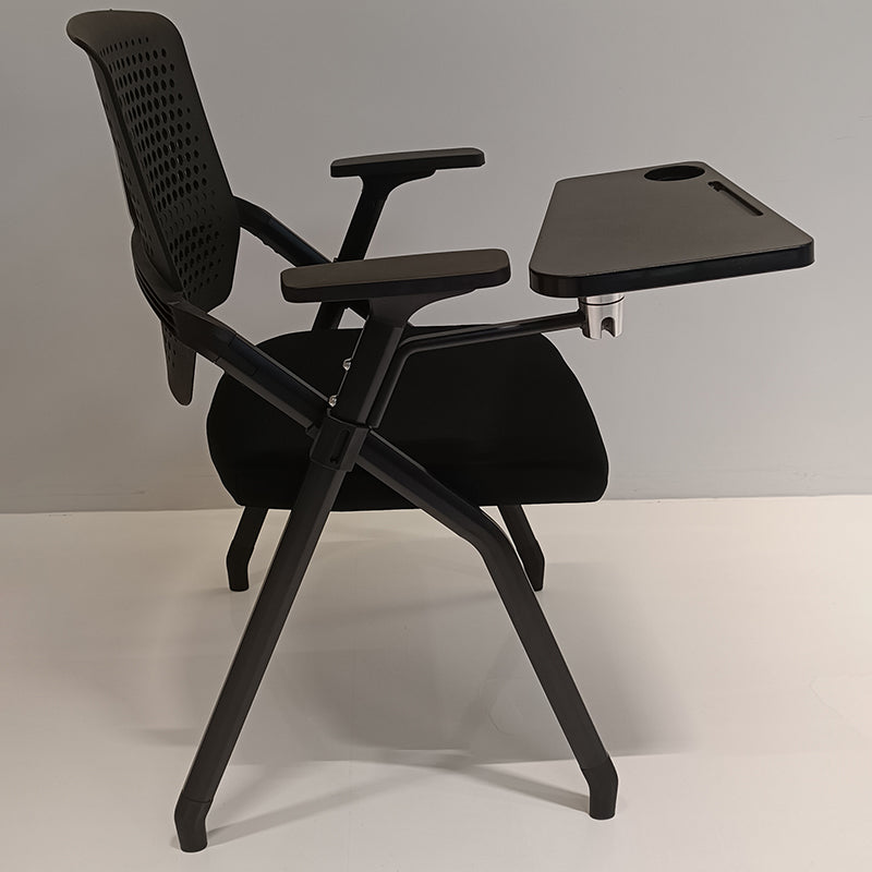 Modern Folding Ergonomic Office Chair - Rectangular Training Chair With 180° Writing Tablet For Home Office Lumendat