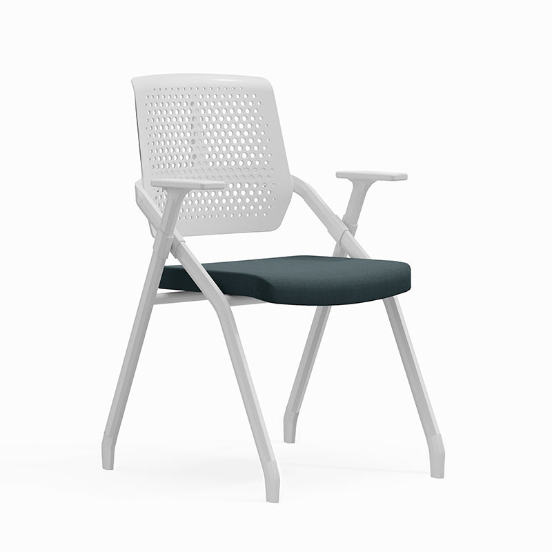 Modern Ergonomic Breathable Mesh Seat High Density Foam Meeting Chair - Rectangular Foldable Training Chair Space Saving Design For Home Office Lumendat
