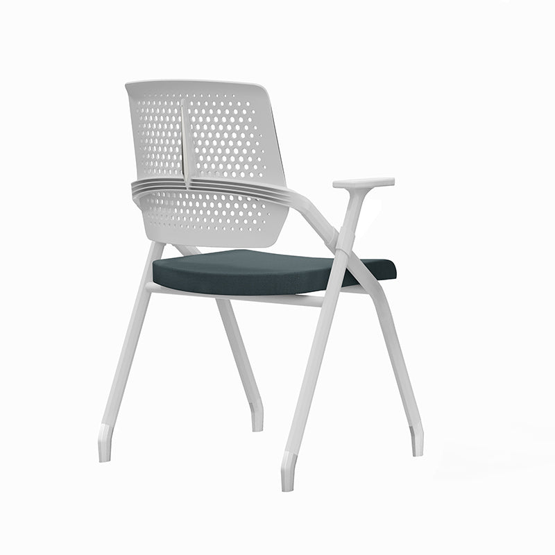 Modern Ergonomic Breathable Mesh Seat High Density Foam Meeting Chair - Rectangular Foldable Training Chair Space Saving Design For Home Office Lumendat