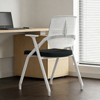 Modern Ergonomic Breathable Mesh Seat High Density Foam Meeting Chair - Rectangular Foldable Training Chair Space Saving Design For Home Office Lumendat