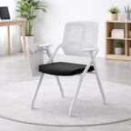 Modern Multi-Functional Space Saving Design Folding Office Chair - Rectangular Stackable Writing Board Desk Chair For Home Office Lumendat