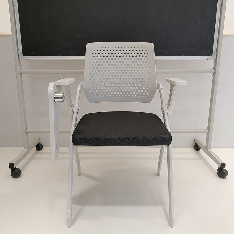 Modern Multi-Functional Space Saving Design Folding Office Chair - Rectangular Stackable Writing Board Desk Chair For Home Office Lumendat