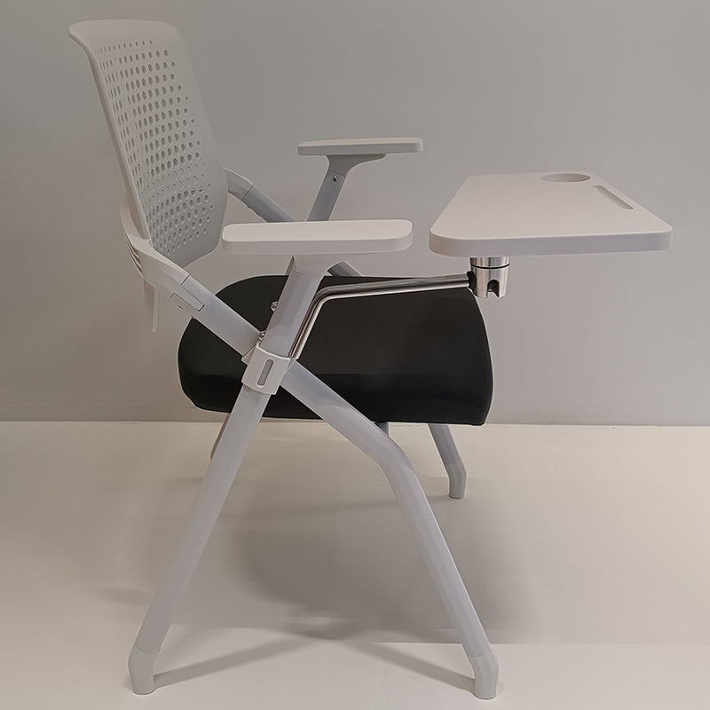 Modern Multi-Functional Space Saving Design Folding Office Chair - Rectangular Stackable Writing Board Desk Chair For Home Office Lumendat