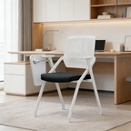 Modern Multi-Functional Space Saving Design Folding Office Chair - Rectangular Stackable Writing Board Desk Chair For Home Office Lumendat