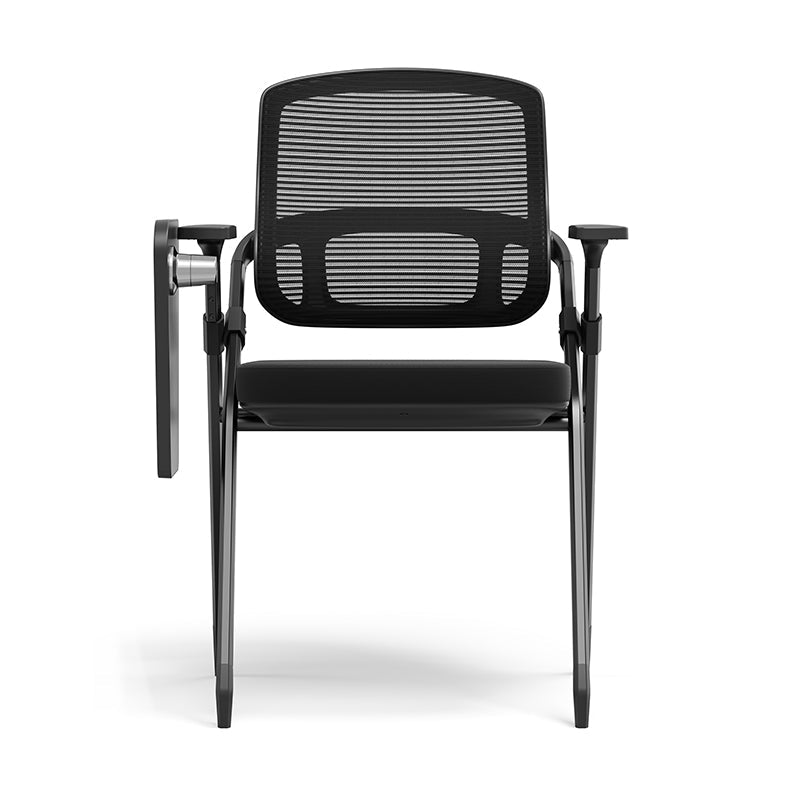 Modern Foldable Ergonomic Conference Room Seating Mesh Office Chair - Heavy Duty Training Chair With Stackable Writing Tablet For Home Office Lumendat