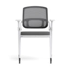Modern Folding Ergonomic Mesh Desk Chair - Rectangular Stackable Conference Chair Space Saving Design For Home Office Lumendat