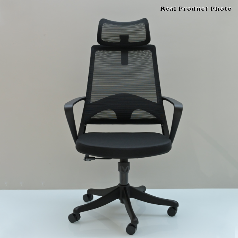 Modern Ergonomic High Back Mesh Office Chair - Rectangular Adjustable Headrest Lumbar Support Reclining Desk Chair For Home Office Lumendat
