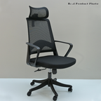 Modern Ergonomic High Back Mesh Office Chair - Rectangular Adjustable Headrest Lumbar Support Reclining Desk Chair For Home Office Lumendat