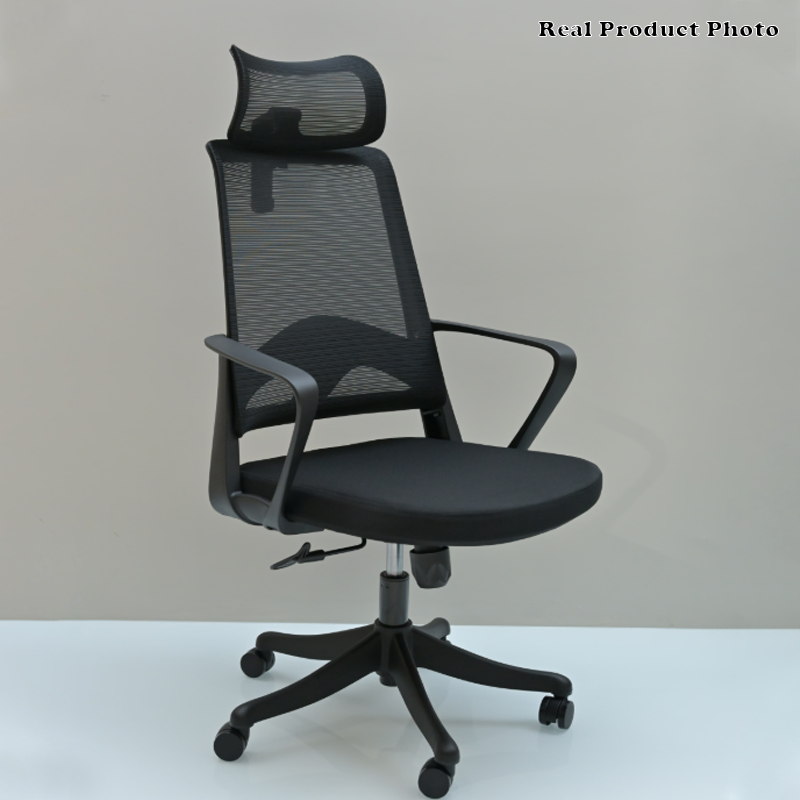 Modern Ergonomic High Back Mesh Office Chair - Rectangular Adjustable Headrest Lumbar Support Reclining Desk Chair For Home Office Lumendat