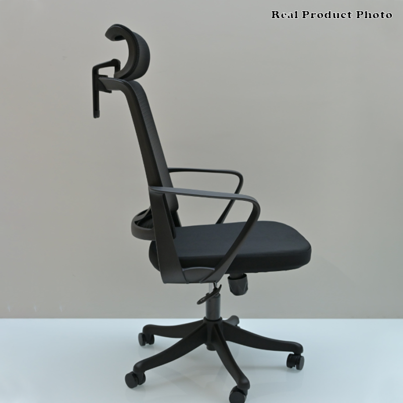 Modern Ergonomic High Back Mesh Office Chair - Rectangular Adjustable Headrest Lumbar Support Reclining Desk Chair For Home Office Lumendat