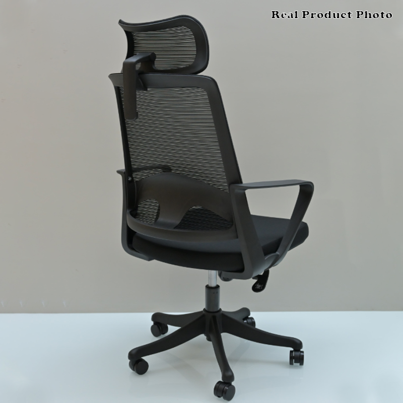 Modern Ergonomic High Back Mesh Office Chair - Rectangular Adjustable Headrest Lumbar Support Reclining Desk Chair For Home Office Lumendat