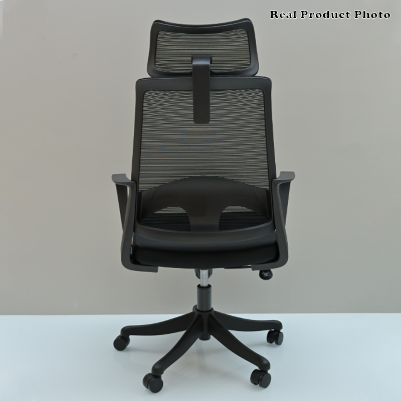 Modern Ergonomic High Back Mesh Office Chair - Rectangular Adjustable Headrest Lumbar Support Reclining Desk Chair For Home Office Lumendat