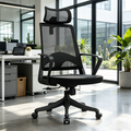 Modern Ergonomic High Back Mesh Office Chair - Rectangular Adjustable Headrest Lumbar Support Reclining Desk Chair For Home Office Lumendat