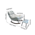 Contemporary Rocking Accent Chair With Footrest - Plush Chenille Upholstered & Solid Wood Frame, Cozy Backrest Lounge Chair For Living Room Lumendat