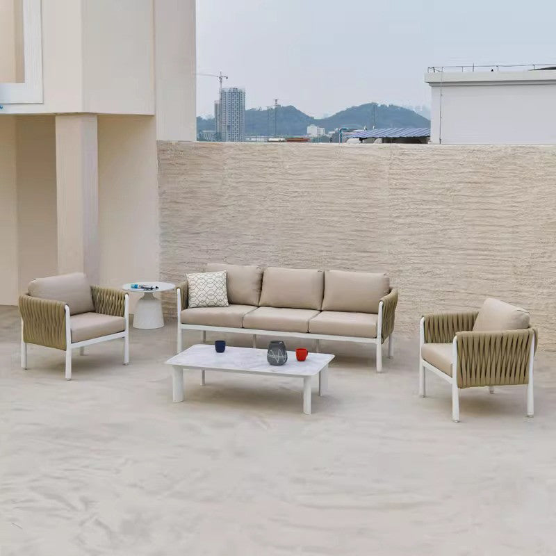 Modern Outdoor Garden Rope Sofa - 1/2/3 Seater For Balcony & Outdoor Patio Lumendat