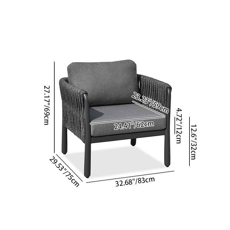 Modern Outdoor Garden Rope Sofa - 1/2/3 Seater For Balcony & Outdoor Patio Lumendat