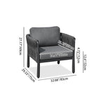 Modern Outdoor Garden Rope Sofa - 1/2/3 Seater For Balcony & Outdoor Patio Lumendat