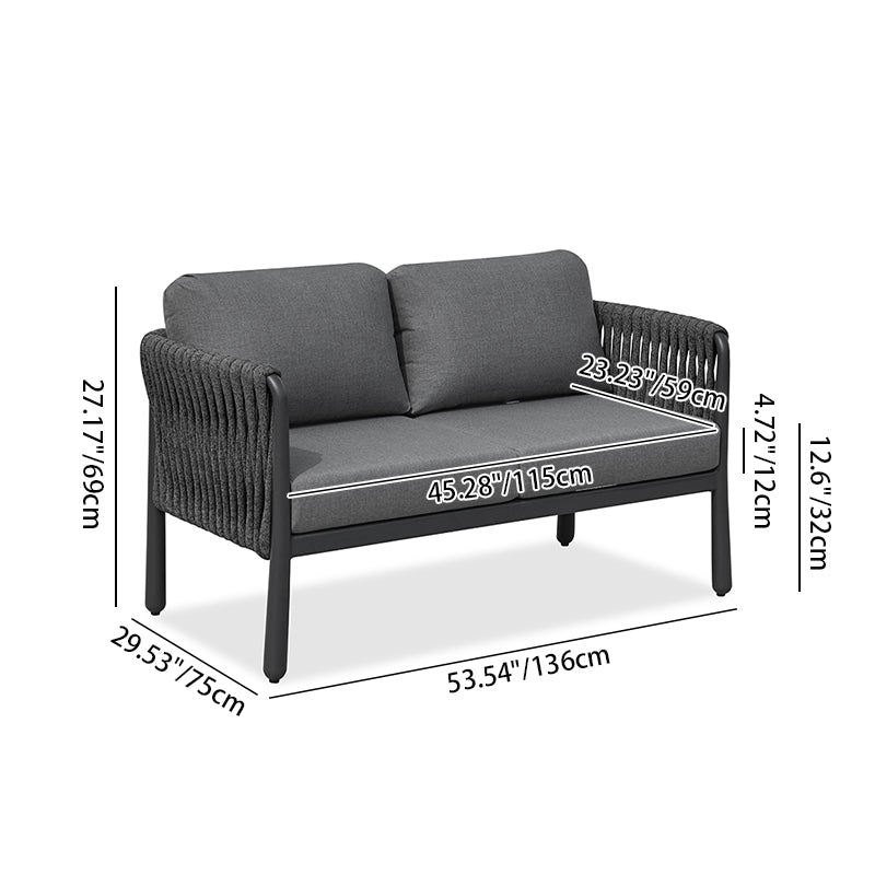 Modern Outdoor Garden Rope Sofa - 1/2/3 Seater For Balcony & Outdoor Patio Lumendat