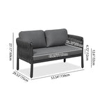 Modern Outdoor Garden Rope Sofa - 1/2/3 Seater For Balcony & Outdoor Patio Lumendat