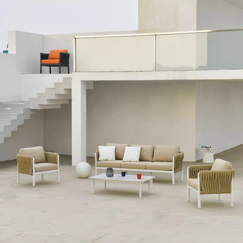 Modern Outdoor Garden Rope Sofa - 1/2/3 Seater For Balcony & Outdoor Patio Lumendat