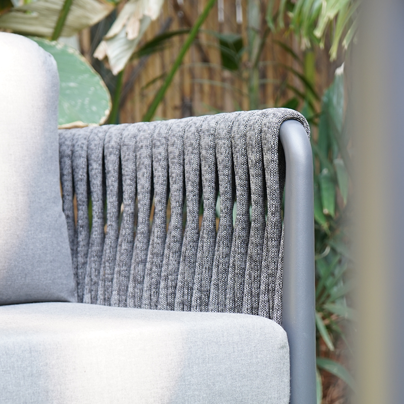 Modern Outdoor Garden Rope Sofa - 1/2/3 Seater For Balcony & Outdoor Patio Lumendat