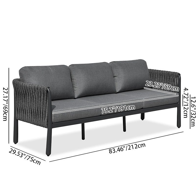 Modern Outdoor Garden Rope Sofa - 1/2/3 Seater For Balcony & Outdoor Patio Lumendat