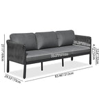 Modern Outdoor Garden Rope Sofa - 1/2/3 Seater For Balcony & Outdoor Patio Lumendat
