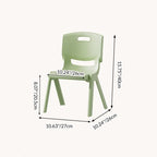 Lumendat Contemporary Scandinavian Square PP Stackable Backrest Kids Low Stool For Living Room Lumendat