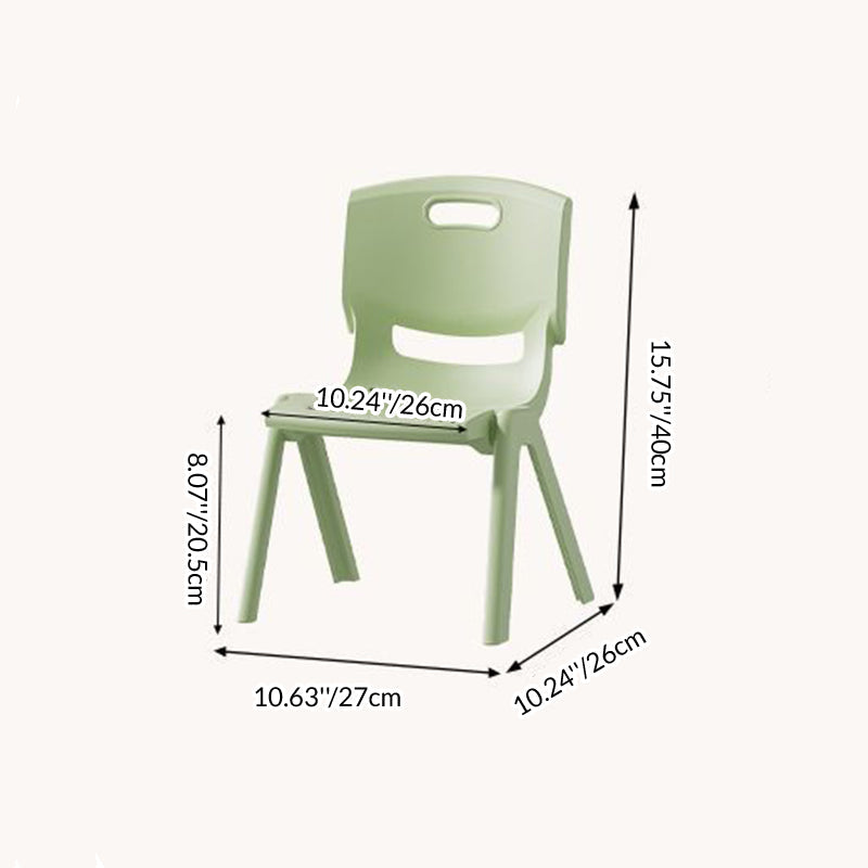 Lumendat Contemporary Scandinavian Square PP Stackable Backrest Kids Low Stool For Living Room Lumendat