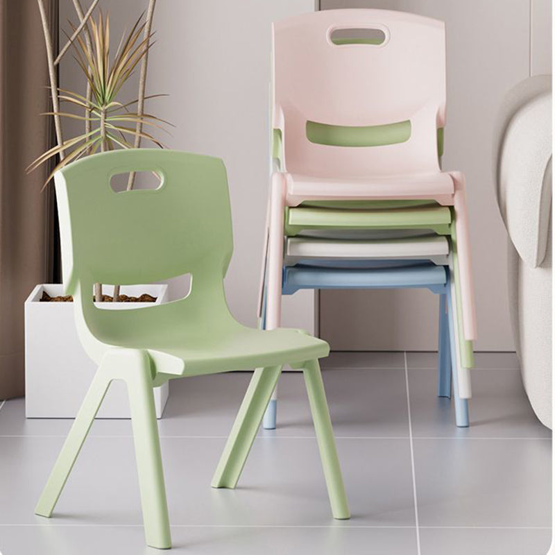 Lumendat Contemporary Scandinavian Square PP Stackable Backrest Kids Low Stool For Living Room Lumendat