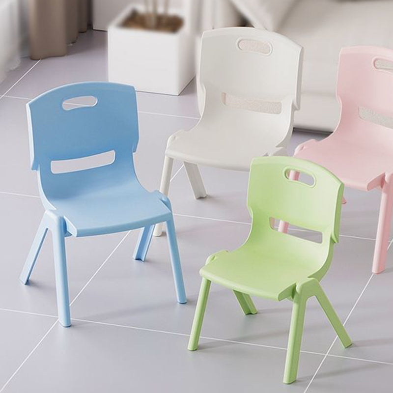 Lumendat Contemporary Scandinavian Square PP Stackable Backrest Kids Low Stool For Living Room Lumendat