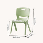 Lumendat Contemporary Scandinavian Square PP Stackable Backrest Kids Low Stool For Living Room Lumendat