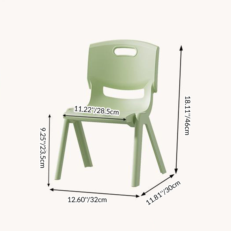 Lumendat Contemporary Scandinavian Square PP Stackable Backrest Kids Low Stool For Living Room Lumendat