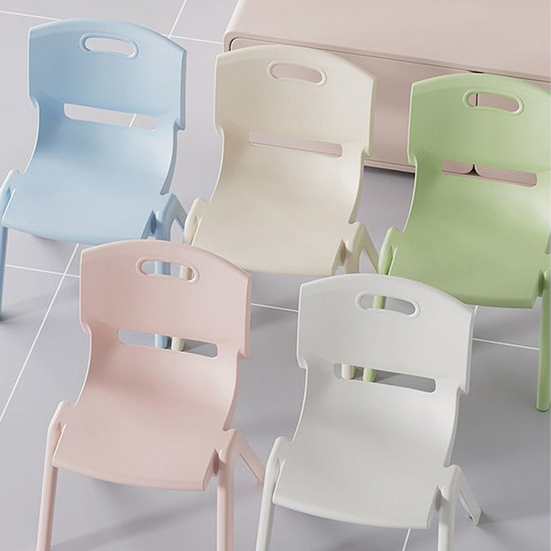 Lumendat Contemporary Scandinavian Square PP Stackable Backrest Kids Low Stool For Living Room Lumendat